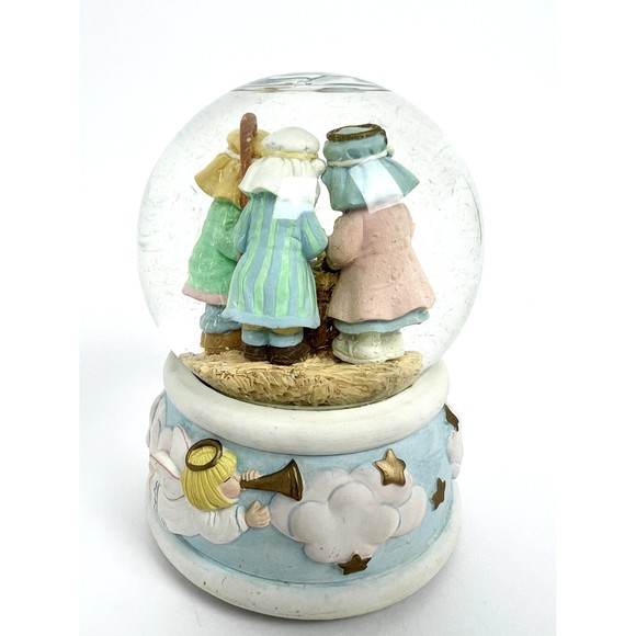 Vintage 1995 The San Francisco Music Box Company Nativity Scene Song Snow Globe - Picture 8 of 9